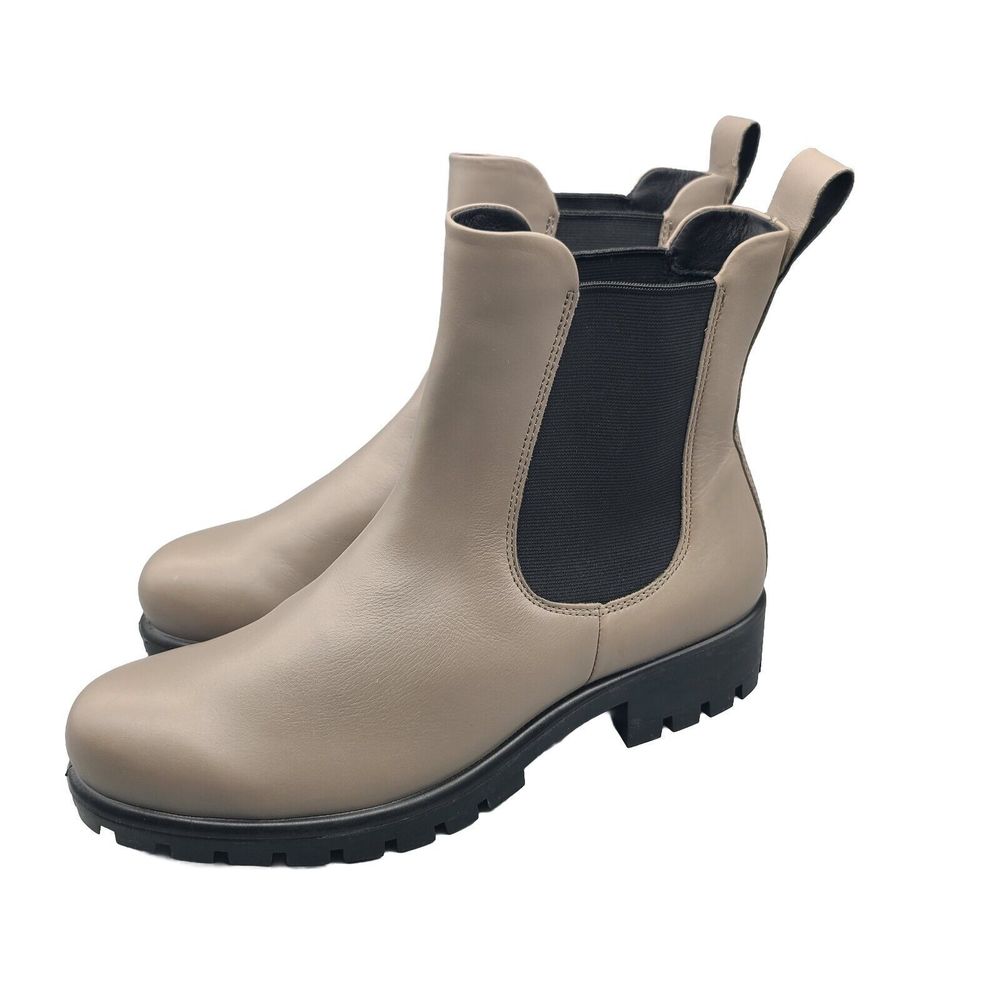 ECCO WOMENS Ankle Boot MODTRAY Chelsea Taupe Leather Elastic Gore US 10 10.5 New